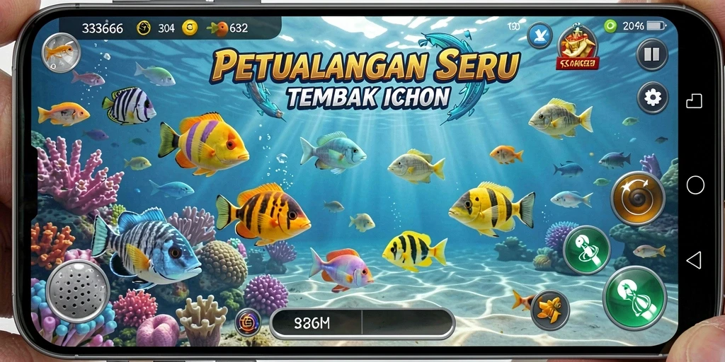 Screenshot gameplay Tembak Ikan penuh aksi dan keseruan.