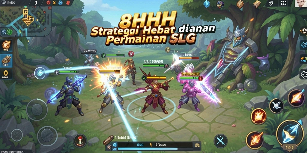 Tampilan menarik dari gameplay strategis di 8HHH.