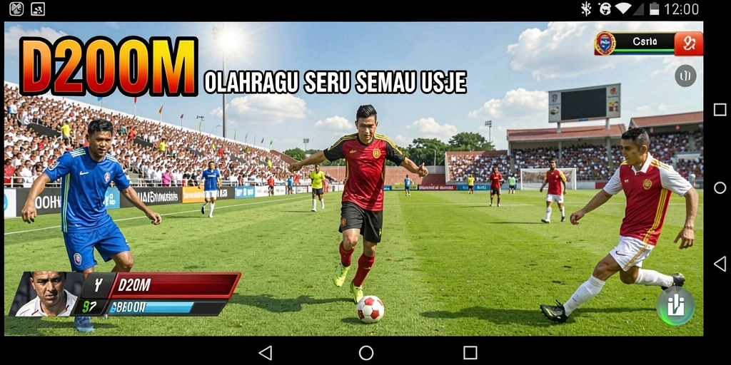 Tampilan menarik dari gameplay D200M yang mendebarkan dan kompetitif.