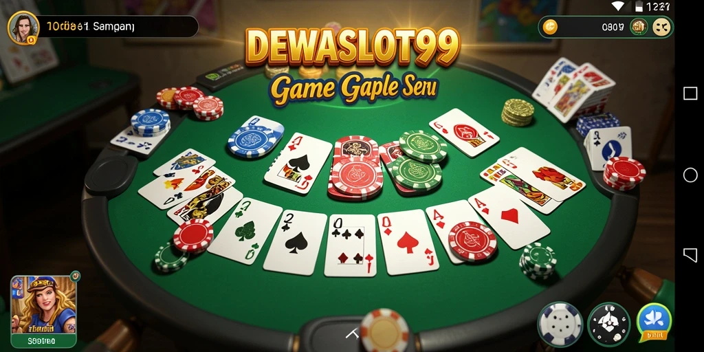 Tampilan gameplay DEWASLOT99 yang menarik saat bermain Gaple.