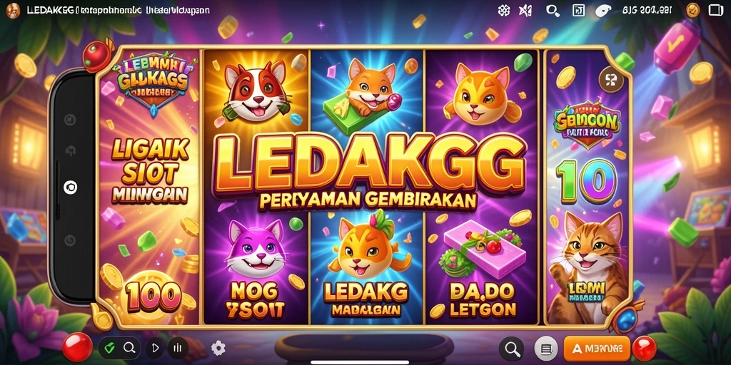 Tampilan gameplay LEDAKGG yang mengasyikkan dan penuh warna.