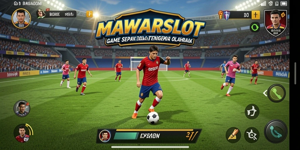 Tampilan gameplay seru di lapangan sepak bola MAWARSLOT.