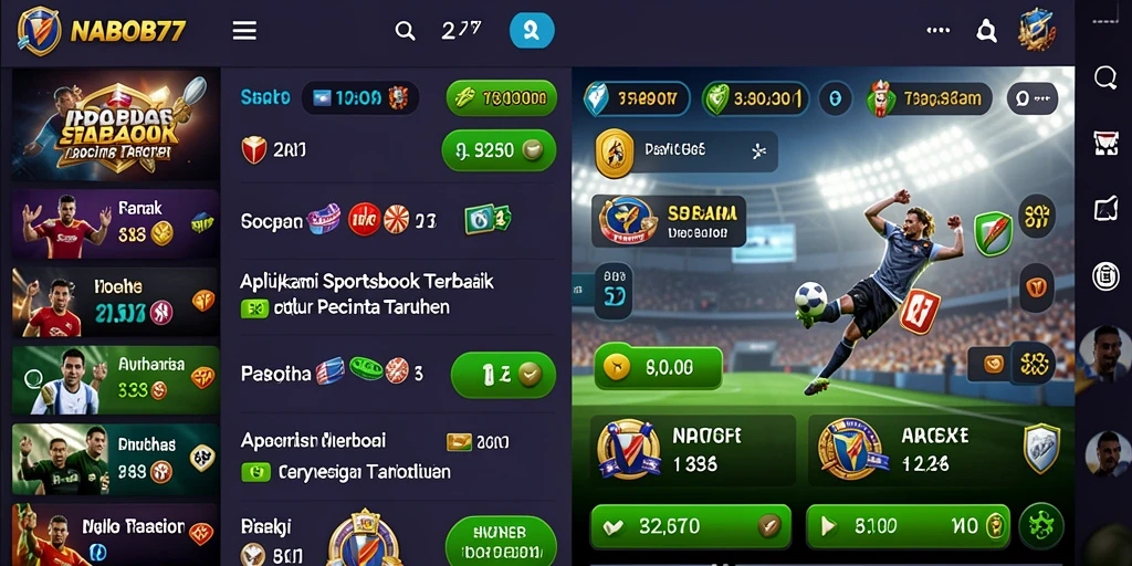 Tampilan menarik dari gameplay Sportsbook dalam NABOB77.