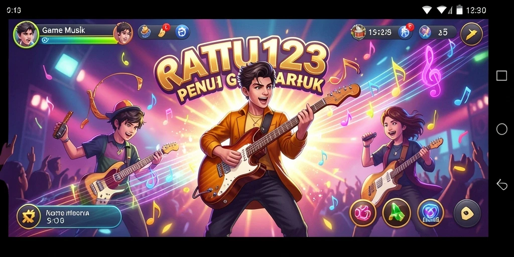 Gameplay dinamis RATU123 dengan alat musik dan nyanyian.