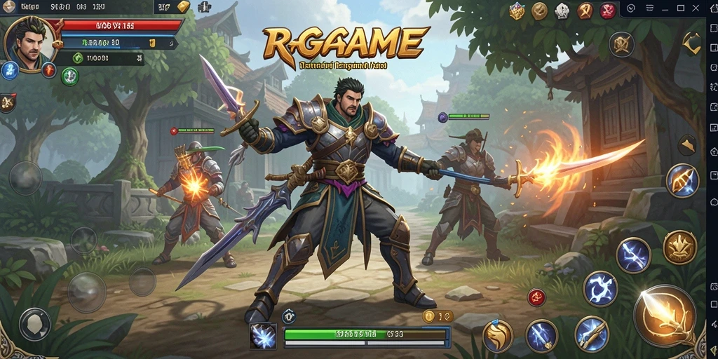 Tampilan menarik dari gameplay RPGAME dalam pertempuran strategi.