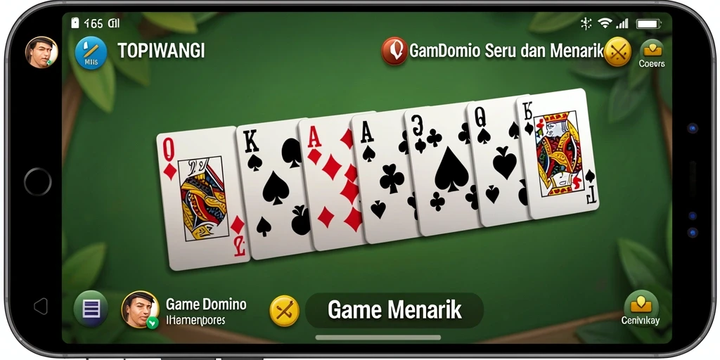 Tampilan menarik dari gameplay Domino di TOPIWANGI.