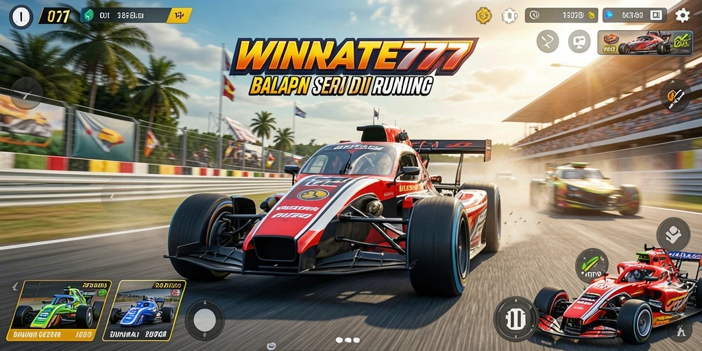 Tampilan memukau dari gameplay balapan di WINRATE777 dengan efek yang menakjubkan.